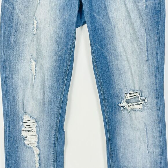 Carlos Miele Light Wash Distressed Destroyed Skinny Jeans Womens 44 Medium Large - Picture 3 of 10